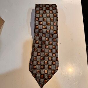 VTG Richel New‎ York 100 Silk Hand Made Tie Geometric Pattern Mens Necktie